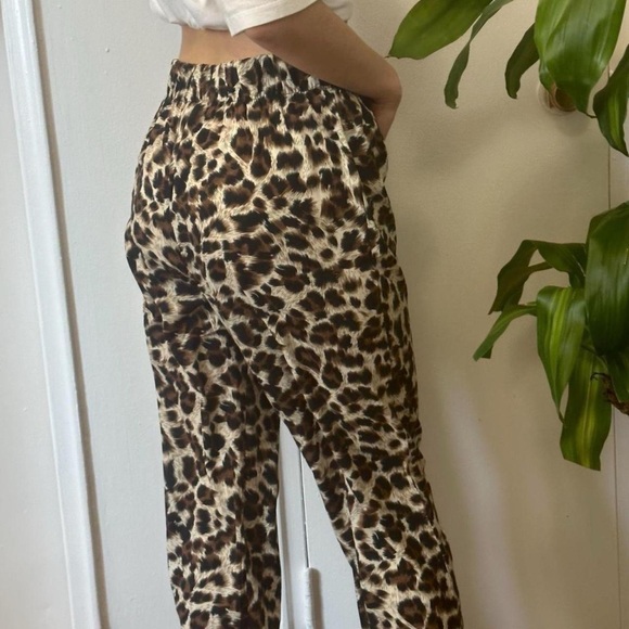 💜Vintage Leopard Print High Rise Pants Size Medium - Picture 6 of 8